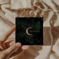 Celestial Emerald Crescent Moon