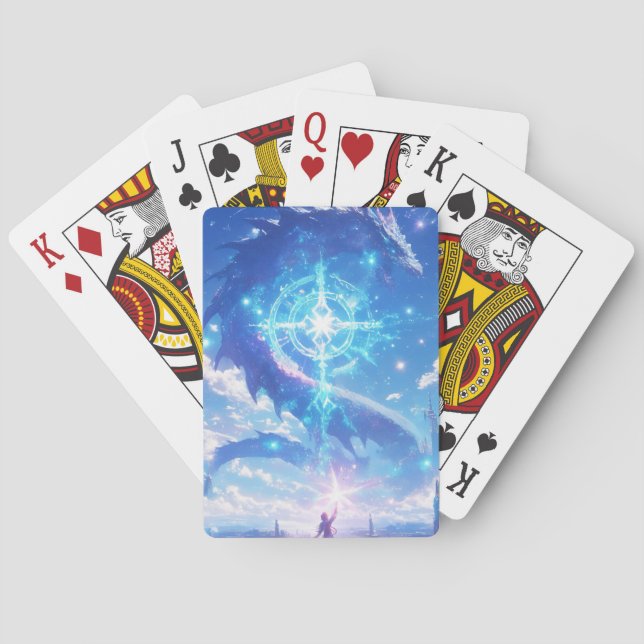 Celestial Encounter: Dragon and the Mystic Playing Cards (Back)