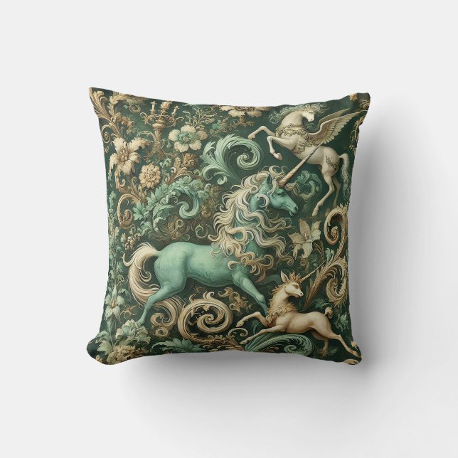 Celestial Equinox – Mythical Unicorn  Cushion (Front)