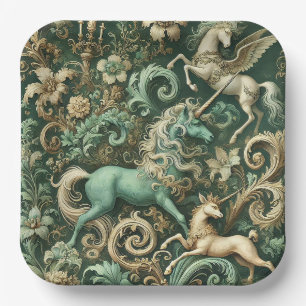 Celestial Equinox – Mythical Unicorn  Paper Plate
