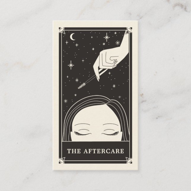 Celestial Eye Tarot Lash Aftercare card (Front)
