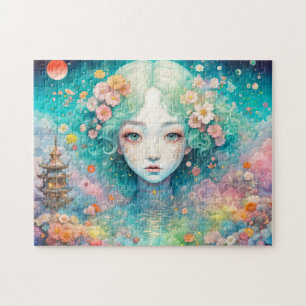 Celestial Fairy in Flower Realm Jigsaw Puzzle
