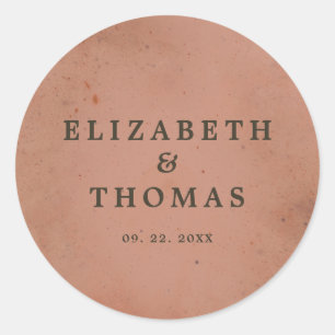 Celestial Floral Galaxy Starry Night Pink Wedding Classic Round Sticker