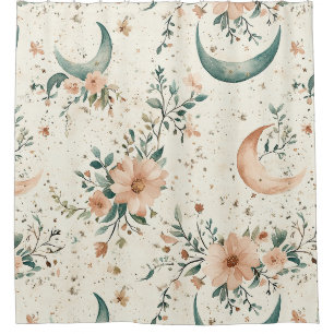 Celestial Floral Pattern (10) Shower Curtain