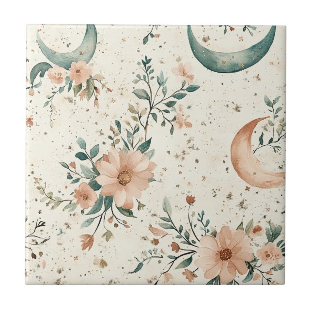 Celestial Floral Pattern (10) Tile (Front)