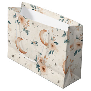 Celestial Floral Pattern (1) Large Gift Bag