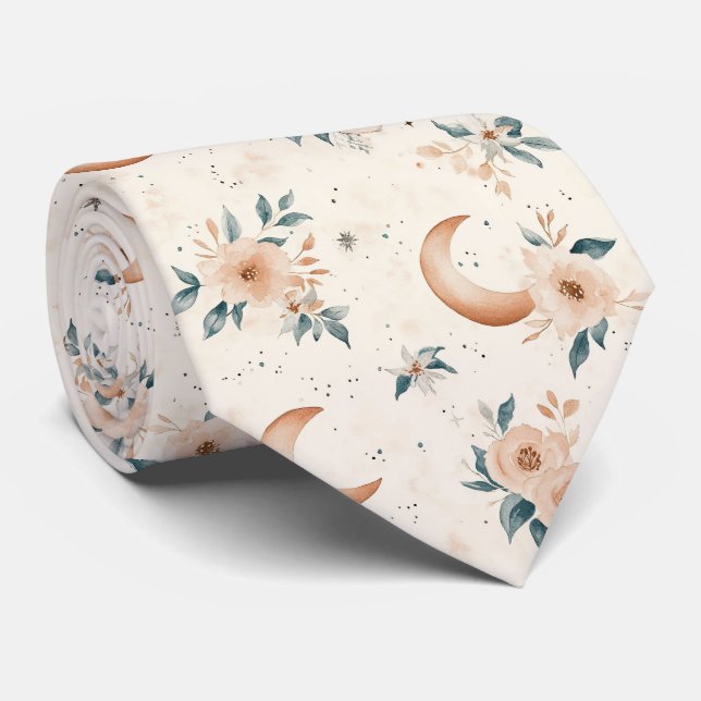 Celestial Floral Pattern (1) Tie (Rolled)