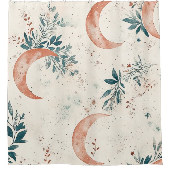 Celestial Floral Pattern (3) Shower Curtain (Front)