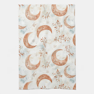 Celestial Floral Pattern (3) Tea Towel