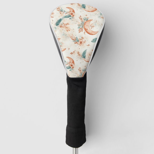 Celestial Floral Pattern (4) Golf Head Cover (Front)