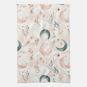 Celestial Floral Pattern (6) Tea Towel