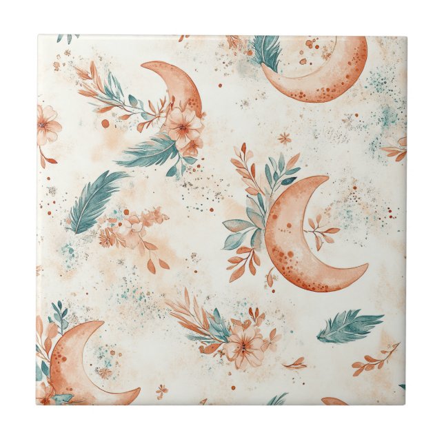 Celestial Floral Pattern (6) Tile (Front)