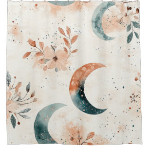 Celestial Floral Pattern (7) Shower Curtain