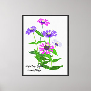 Celestial Floral Spiritual Minimalist Design Canvas Print
