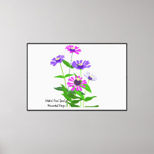 Celestial Floral Spiritual Minimalist Design Canvas Print