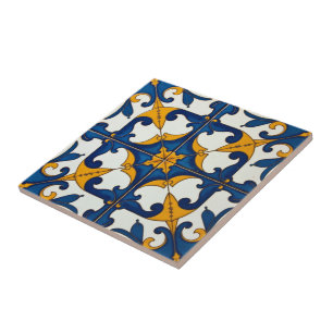 Celestial Flourish Azulejo Tile