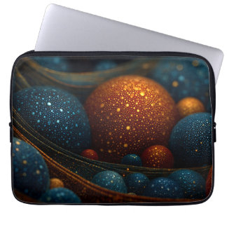 Celestial Flow: Abstract Spheres in Motion Laptop Sleeve