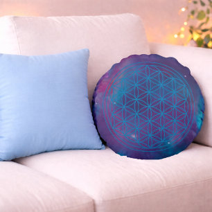 Celestial Flow – Color of Heart Round Cushion