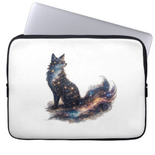 Celestial Fox   Cosmic Fantasy Animal Laptop Sleeve
