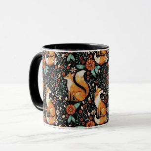 Celestial Fox in a Starry Night Sky Mug