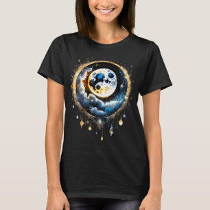 Celestial full moon starry night fantasy chic T-Shirt