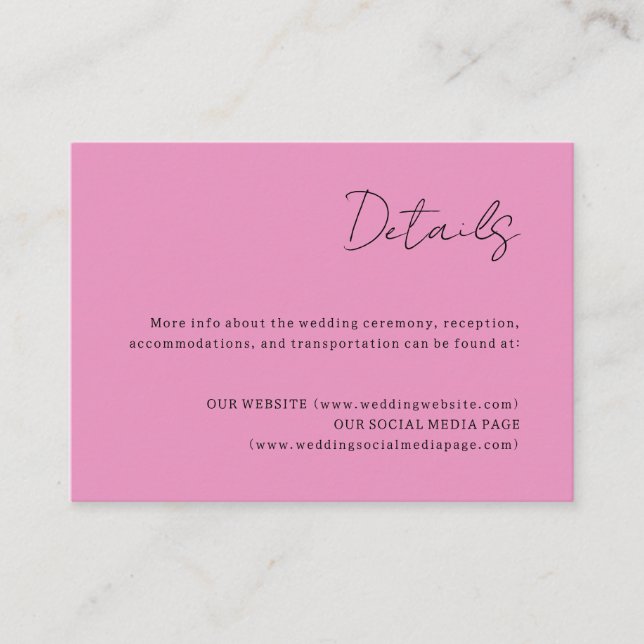 Celestial Full Moon Wedding Details Enclosure Card (Front)