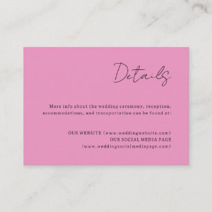 Celestial Full Moon Wedding Details Enclosure Card