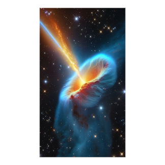 Celestial Fury: Vertical Burst Photo Print