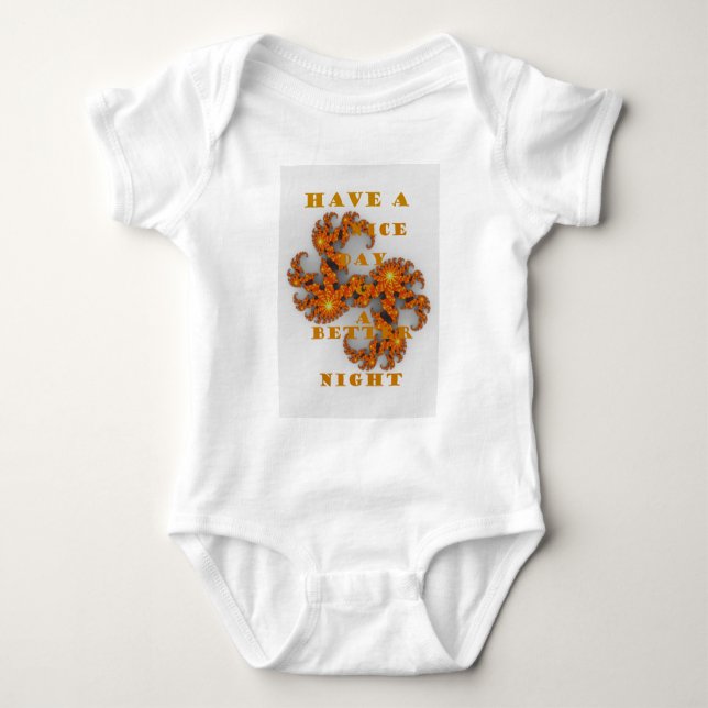 Celestial Galactic Have a Nice Day & Better Night Baby Bodysuit (Front)