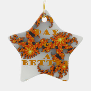 Celestial Galactic Have a Nice Day & Better Night Ceramic Tree Decoration