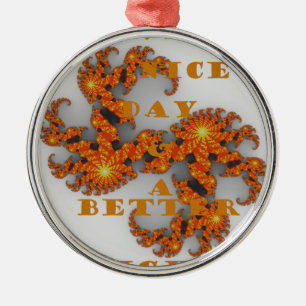 Celestial Galactic Have a Nice Day & Better Night Metal Tree Decoration