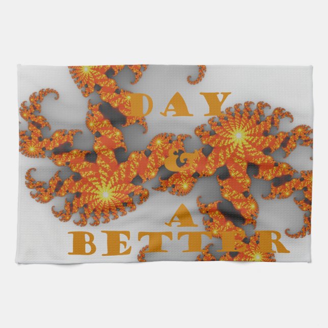 Celestial Galactic Have a Nice Day & Better Night Tea Towel (Horizontal)
