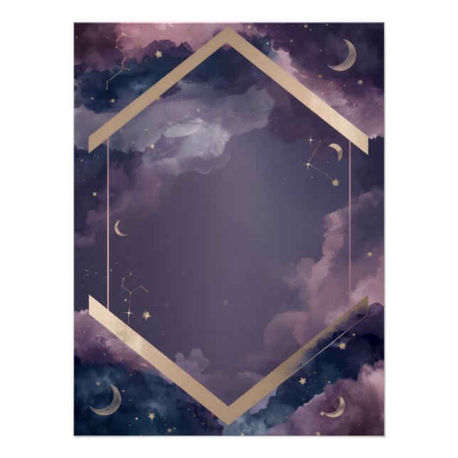 Celestial Galaxy Birthday Poster – Watercolor (Front)
