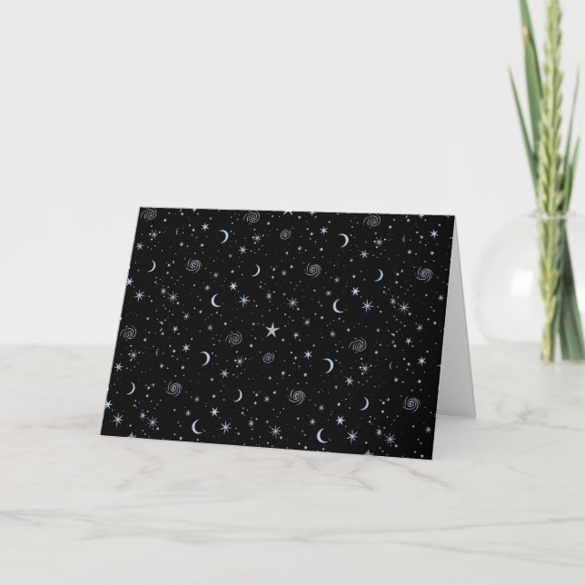 Celestial Galaxy  Black Night Card (Front)
