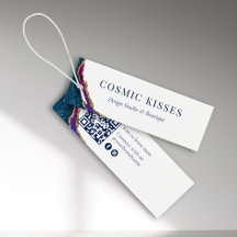 Celestial Galaxy Business Scan QR Social Hang Tag