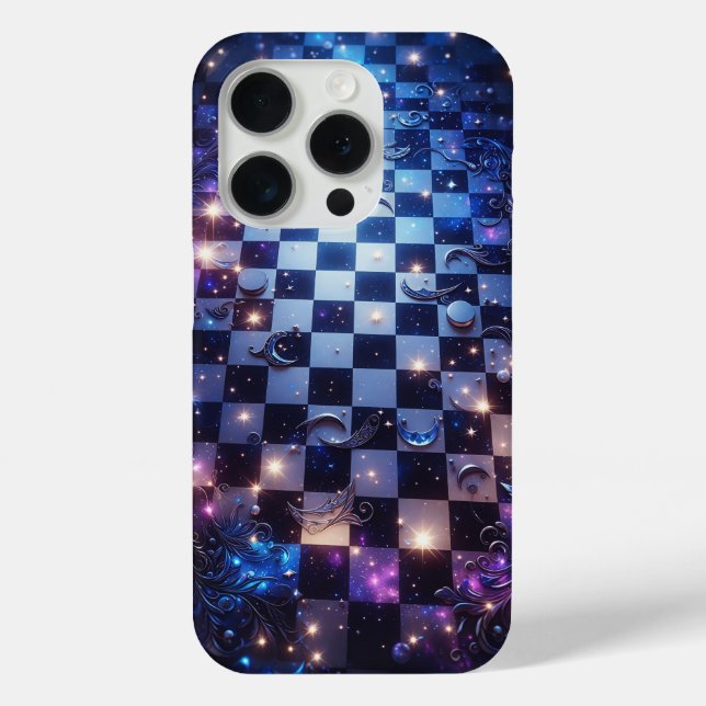 Celestial Galaxy Checkerboard Phone Case - Magical (Back)