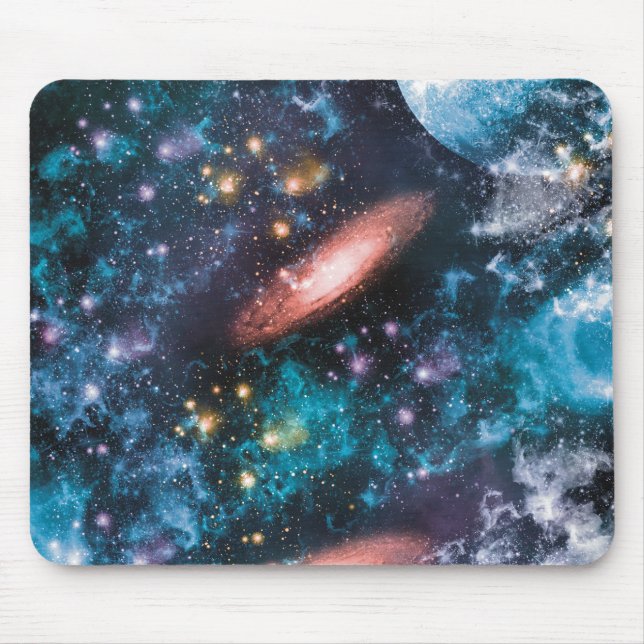 Celestial Galaxy Nebula Planet Hubble Photo  Mouse Mat (Front)