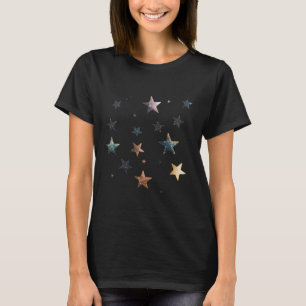 ✨ Celestial Galaxy Star Pattern – Cosmic Night Sky T-Shirt