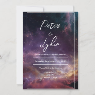 Celestial Galaxy Wedding Invitation