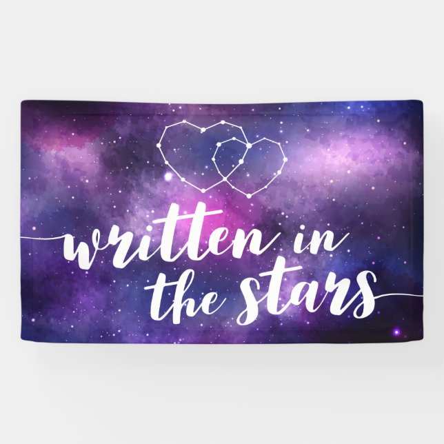 Celestial Galaxy Wedding Written In The Stars Banner (Horizontal)