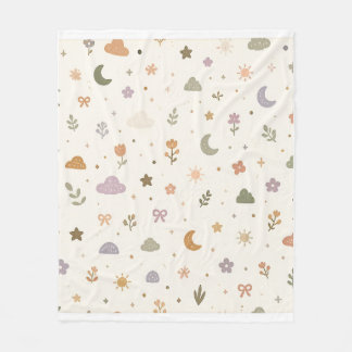 Celestial Garden Unisex Baby Blanket | Boho Earthy