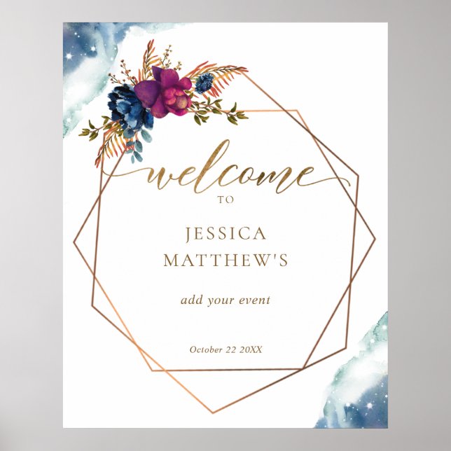 Celestial Geometrical, Any Event Welcome Sign (Front)