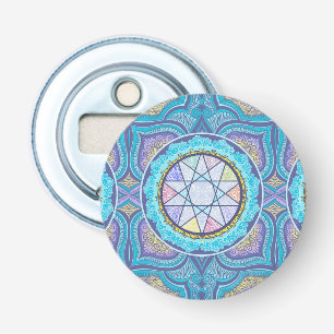 Celestial Geometry Portal Mystical Mandala Bottle Opener