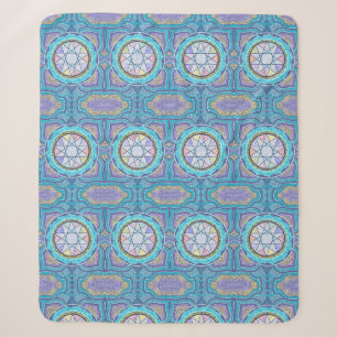 Celestial Geometry Portal Mystical Mandala Sherpa Blanket