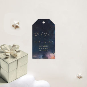 Celestial Gift Midnight Blue Stars Cosmic Galaxy Tags
