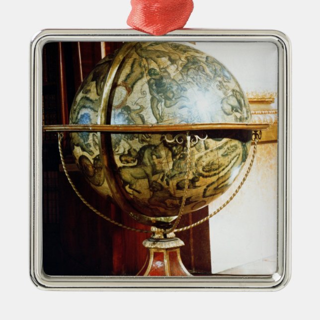 Celestial globe, 1688 metal tree decoration (Front)
