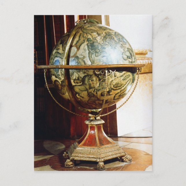 Celestial globe, 1688 postcard (Front)