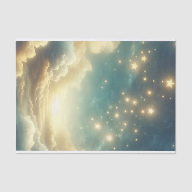 Celestial Glowing Stars Starry Sky Birthday Party Tissue Paper (Front)