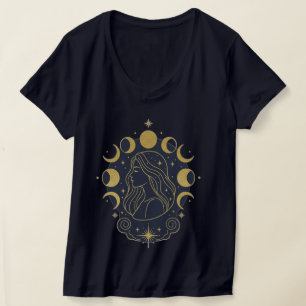 Celestial Goddess Moon & Stars Women’s T-Shirt