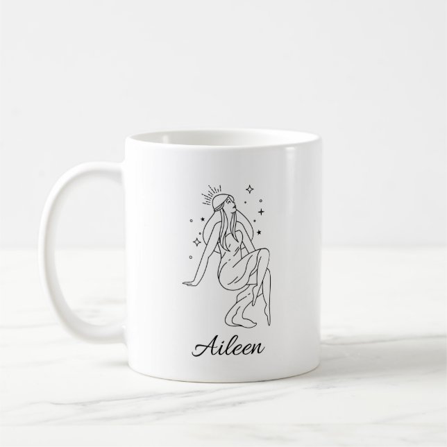 Celestial goddess personalised Halloween  Coffee Mug (Left)